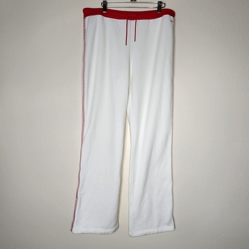ESCADA Sport White & Red Sweatpants L